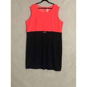 NY Collection Women's Size 20W Color Block Sleeveless Dress NEW